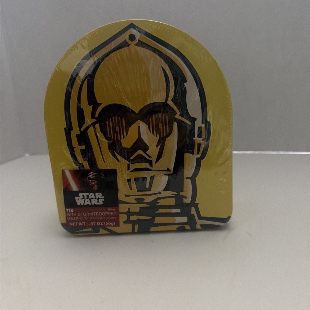 Star Wars C-3PO Collectible Tin with Stormtrooper Lollipops Galerie New Sealed